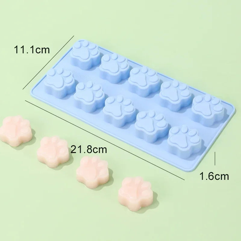 Silicone Dog Paw Molds - Non Stick Puppy Paw Ice Molds for Chocolate Candy & Jelly Treats - ZOOMNSTORE