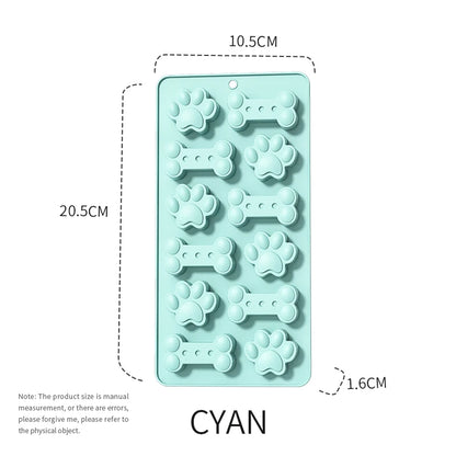 Silicone Dog Paw Molds - Non Stick Puppy Paw Ice Molds for Chocolate Candy & Jelly Treats - ZOOMNSTORE