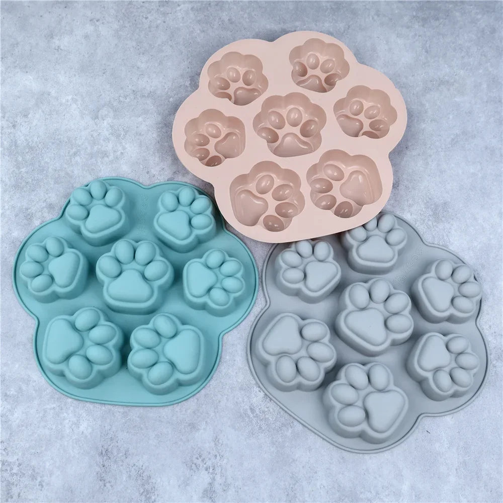 Silicone Dog Paw Molds - Non Stick Puppy Paw Ice Molds for Chocolate Candy & Jelly Treats - ZOOMNSTORE