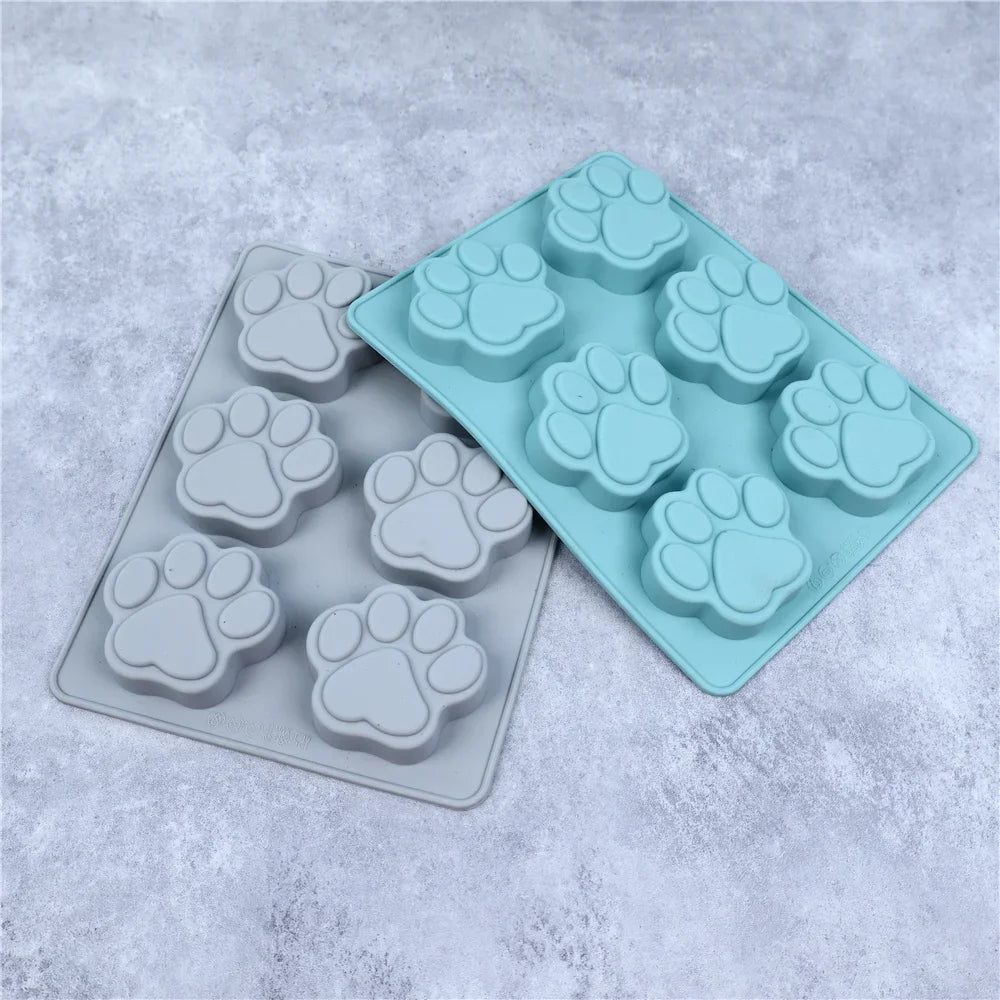 Silicone Dog Paw Molds - Non Stick Puppy Paw Ice Molds for Chocolate Candy & Jelly Treats - ZOOMNSTORE