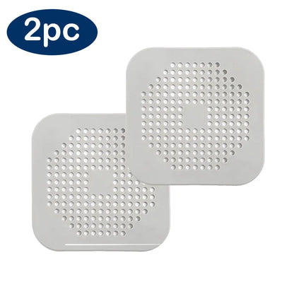 Shower Drain Cover Hair Catcher Flat Silicone Plug Stopper for Bathroom Kitchen Sink Bathtub Strainer TPR Protector - ZOOMNSTORE