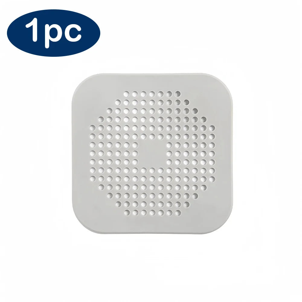 Shower Drain Cover Hair Catcher Flat Silicone Plug Stopper for Bathroom Kitchen Sink Bathtub Strainer TPR Protector - ZOOMNSTORE