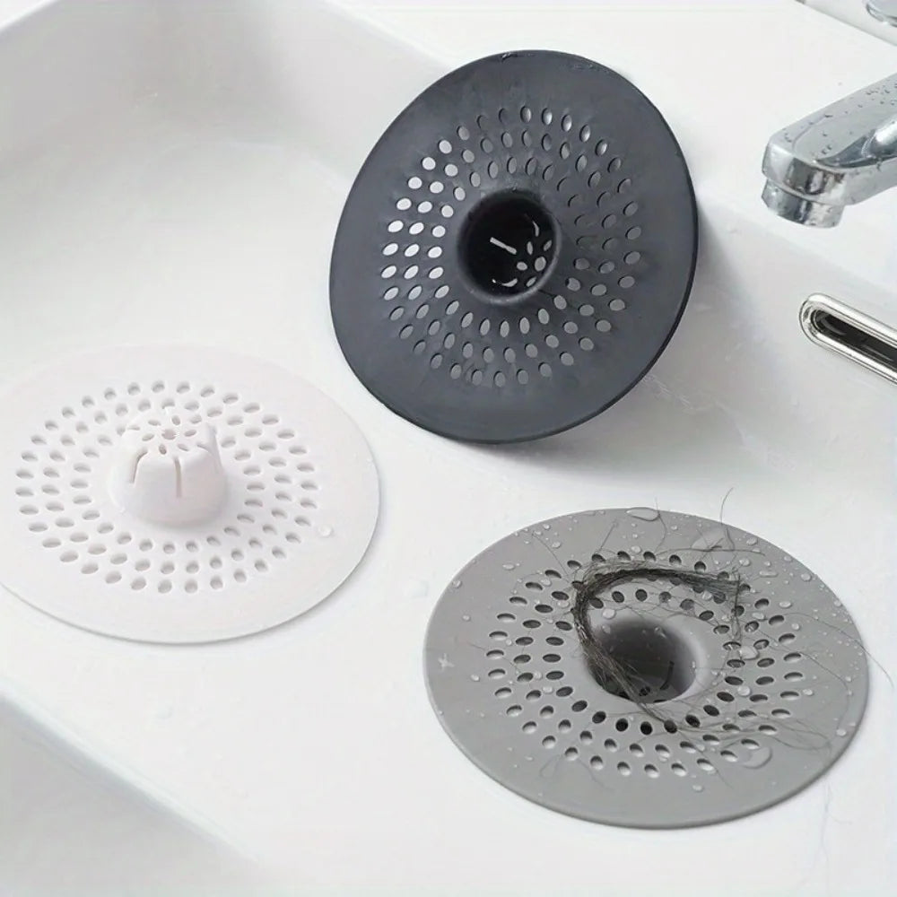 Silicone Drain Strainer – Bathroom & Kitchen Sink Hair Catcher with Drain Hole Filter - ZOOMNSTORE