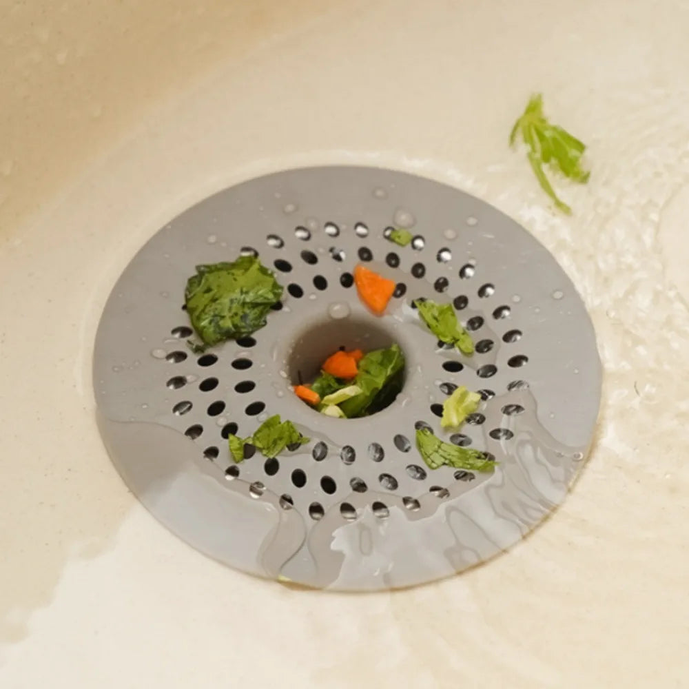 Silicone Drain Strainer – Bathroom & Kitchen Sink Hair Catcher with Drain Hole Filter - ZOOMNSTORE