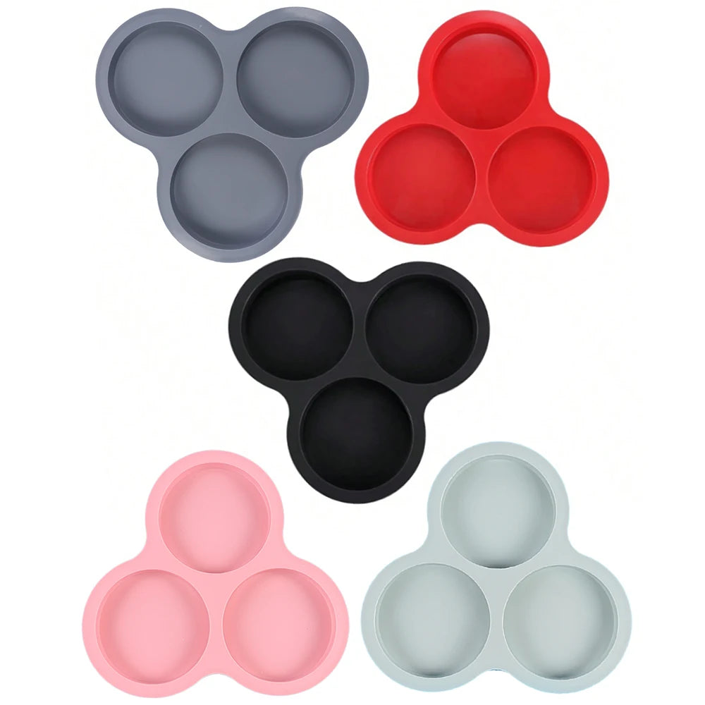 Silicone Egg Mold | 3 Cavity Reusable Muffin Baking Mold - Nonstick Heat Resistant Bakeware - ZOOMNSTORE