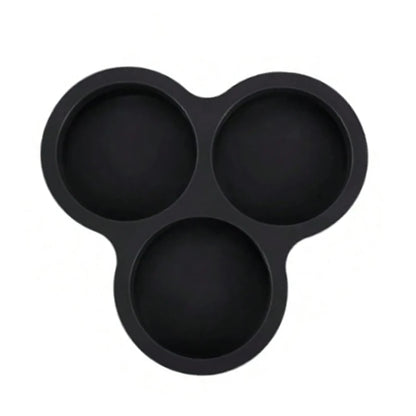 Silicone Egg Mold | 3 Cavity Reusable Muffin Baking Mold - Nonstick Heat Resistant Bakeware - ZOOMNSTORE