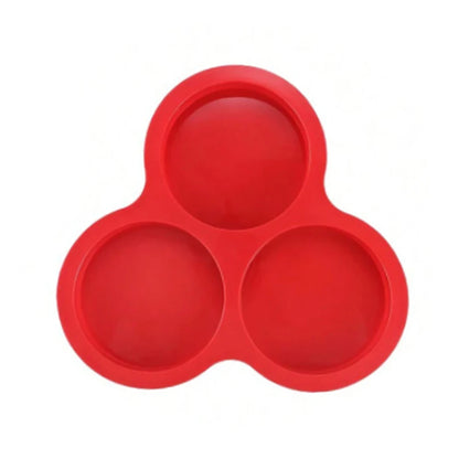 Silicone Egg Mold | 3 Cavity Reusable Muffin Baking Mold - Nonstick Heat Resistant Bakeware - ZOOMNSTORE