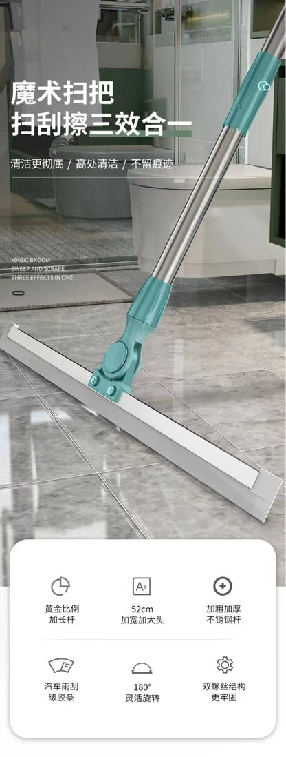 Silicone Floor Mop - Magic Broom Sweeper for Bathroom & Kitchen Floor Cleaning - ZOOMNSTORE