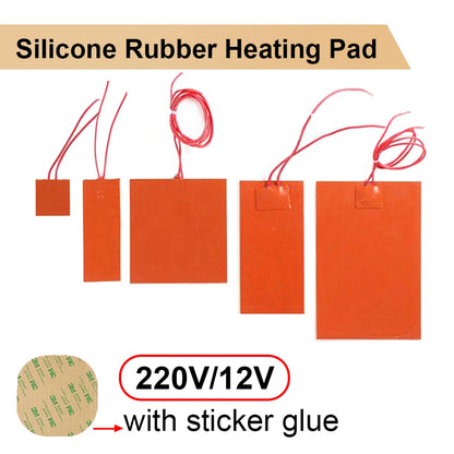 Silicone Heating Pad - Flexible Waterproof Rubber Heater Band for 3D Printer Bed - ZOOMNSTORE