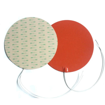 Silicone Heating Pad - Large Round Electric Heater Mat with 3M Adhesive for 3D Printer - ZOOMNSTORE