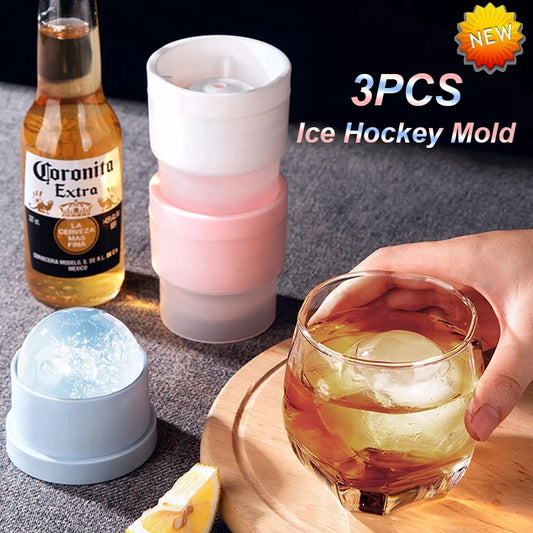Silicone Ice Ball Mold - Round Ice Cube Mold Set for Whiskey & Cocktail Drinks - ZOOMNSTORE