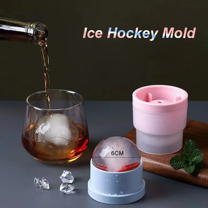 Silicone Ice Ball Mold - Round Ice Cube Mold Set for Whiskey & Cocktail Drinks - ZOOMNSTORE