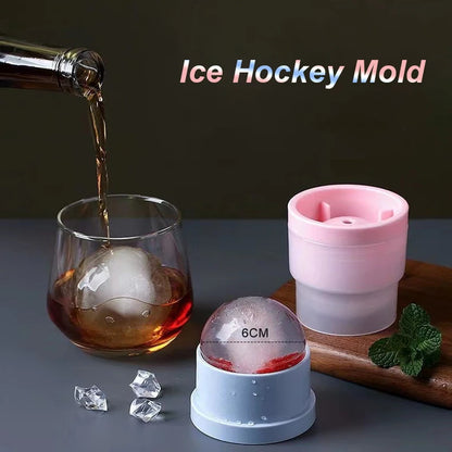 Silicone Ice Ball Mold - Round Ice Cube Mold Set for Whiskey & Cocktail Drinks - ZOOMNSTORE