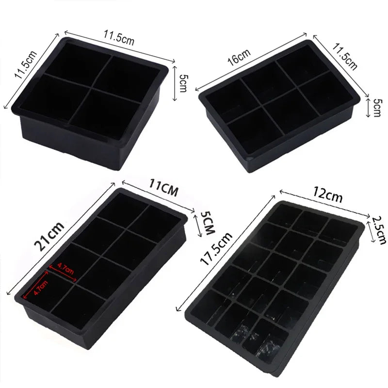 Silicone Ice Cube Molds - Reusable Spherical Whiskey Ice Cubes Tray for Cocktails - ZOOMNSTORE