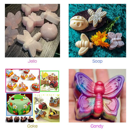 Silicone Insect Mold – Butterfly, Ladybug & Bee Chocolate Cake Tray | Reusable Eco-Friendly Baking Molds - ZOOMNSTORE