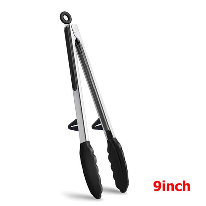 Silicone Kitchen Tongs - Non-Stick BBQ  Salad Serving Utensils - ZOOMNSTORE
