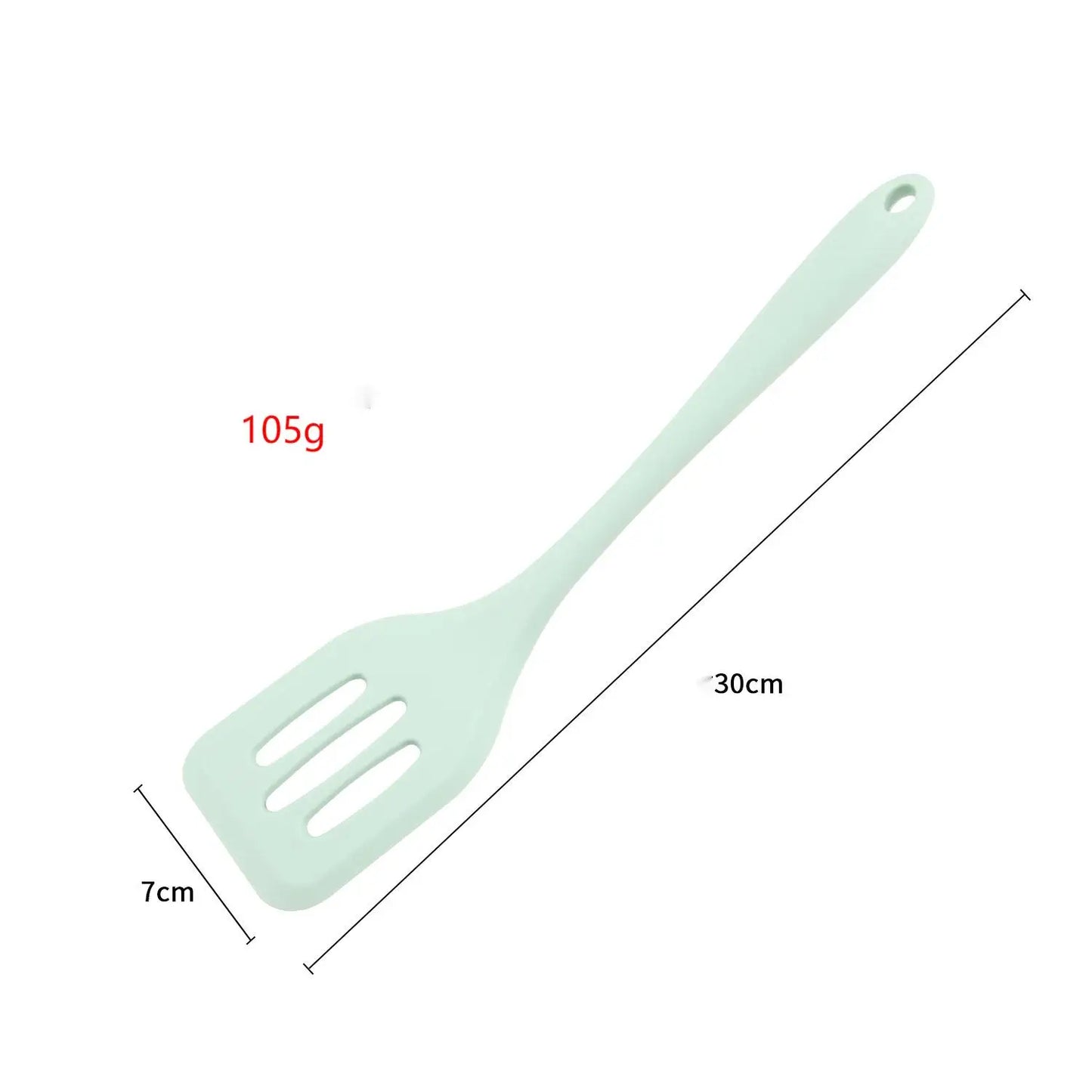 Silicone Slotted Turner Spatula - Kitchen Cooking Utensil for Frying Eggs and Fish - ZOOMNSTORE