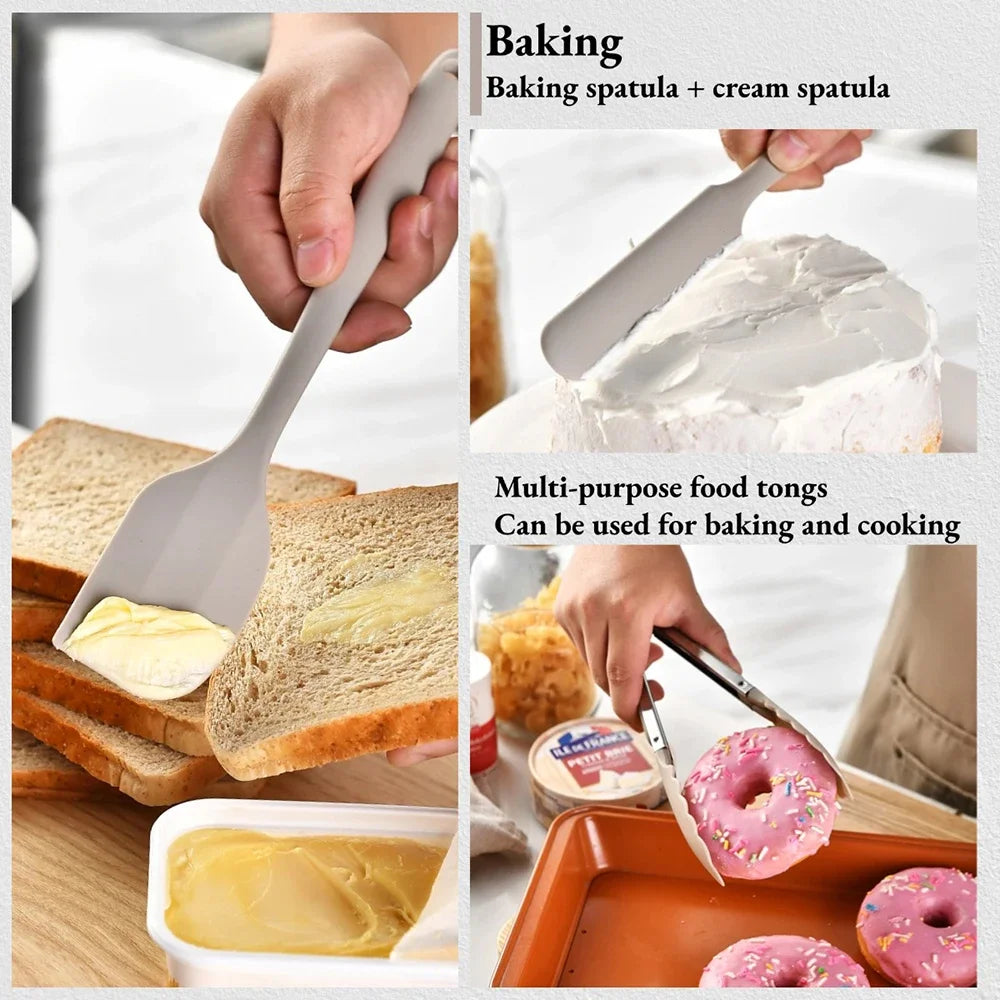 Silicone Kitchen Utensils - 15 Piece Food Grade Silicone Cooking Tool Set | Heat Resistant, Eco-Friendly Kitchenware - ZOOMNSTORE