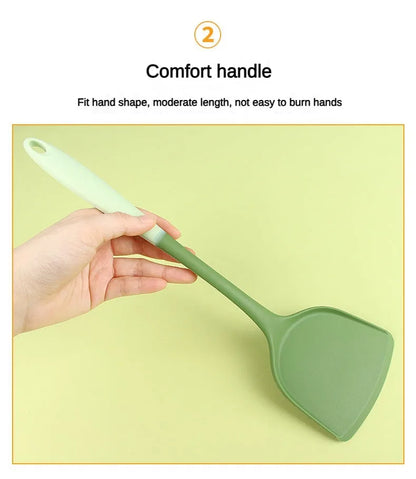 Silicone Kitchen Utensils | 6-Piece Heat Resistant Cooking Tool Set with Spatula, Ladle & Spoon - ZOOMNSTORE