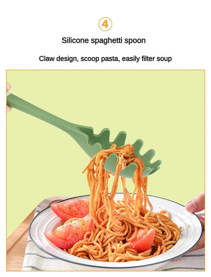 Silicone Kitchen Utensils | 6-Piece Heat Resistant Cooking Tool Set with Spatula, Ladle & Spoon - ZOOMNSTORE