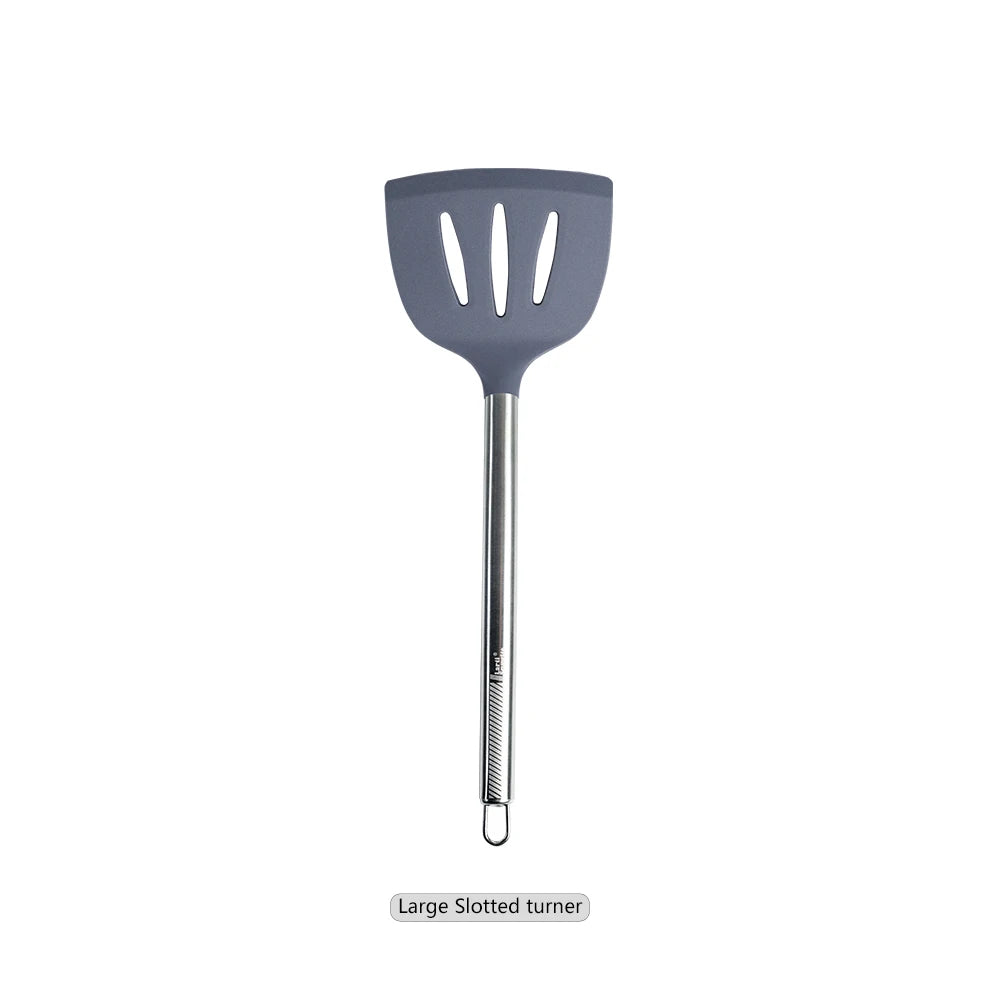 Silicone Kitchen Utensils – Heat Resistant Cooking Tool Sets with Stainless Steel Handle - ZOOMNSTORE