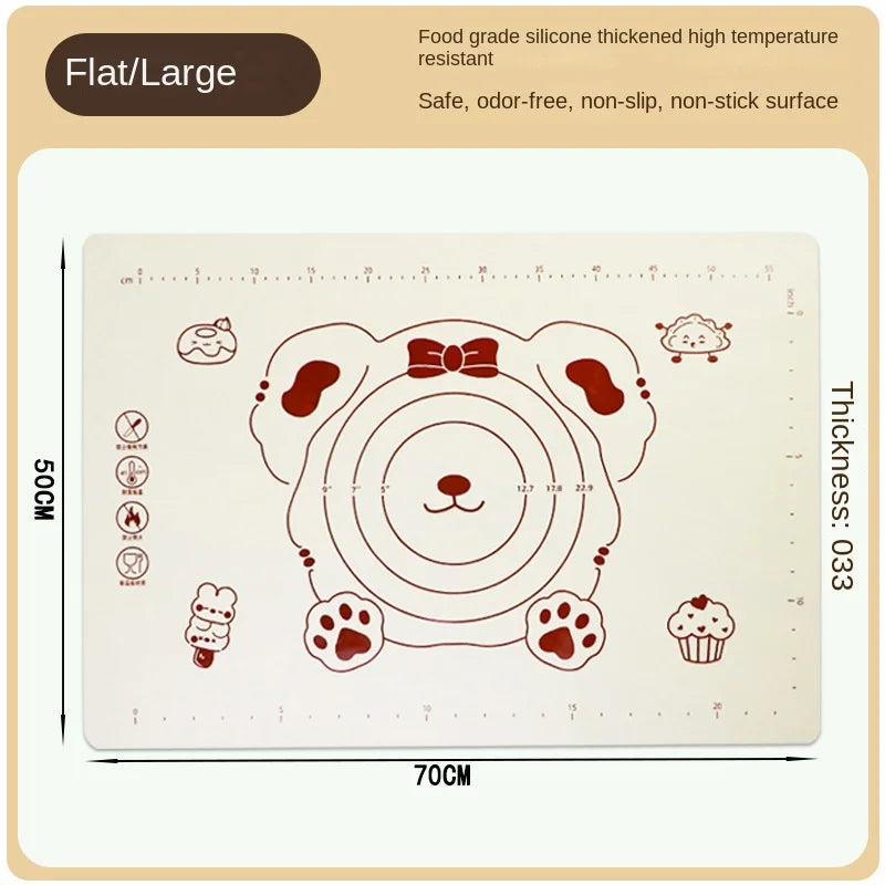 Silicone Kneading Mat – Thickened Non Slip Baking Sheet for Pizza Dough - ZOOMNSTORE