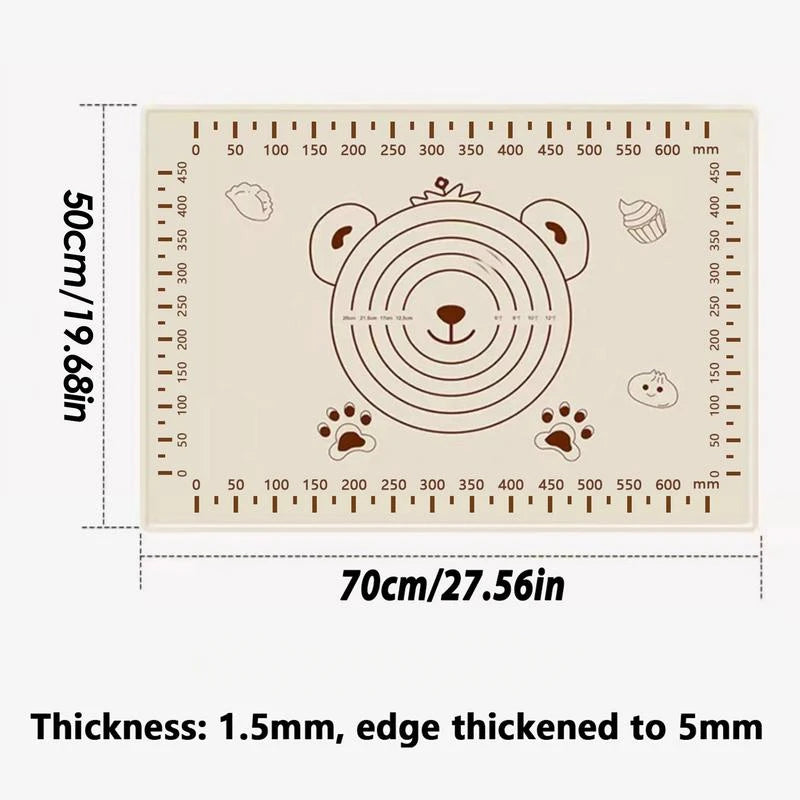 Silicone Kneading Mat – Thickened Non Slip Baking Sheet for Pizza Dough - ZOOMNSTORE