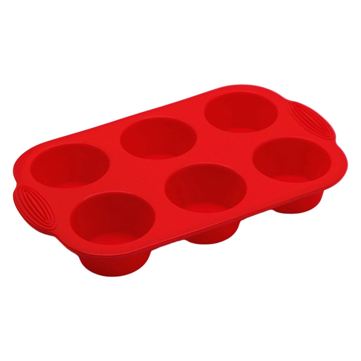 Silicone Muffin Tray with 6 Cups | Easy Clean Nonstick Muffin Mold for Cupcake & Cake Baking - ZOOMNSTORE