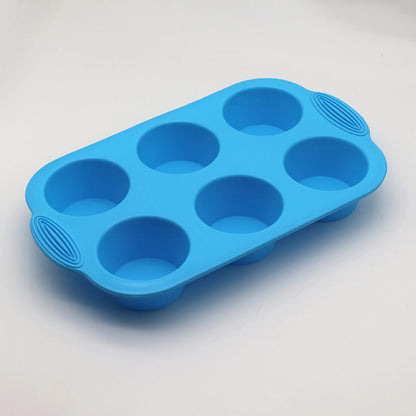Silicone Muffin Tray with 6 Cups | Easy Clean Nonstick Muffin Mold for Cupcake & Cake Baking - ZOOMNSTORE