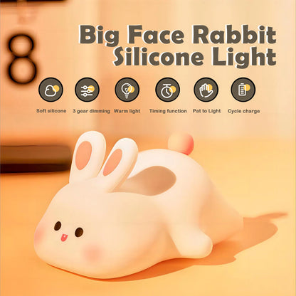 Silicone Night Light - Rechargeable Animal Night Lamp with Touch Sensor for Kids - ZOOMNSTORE