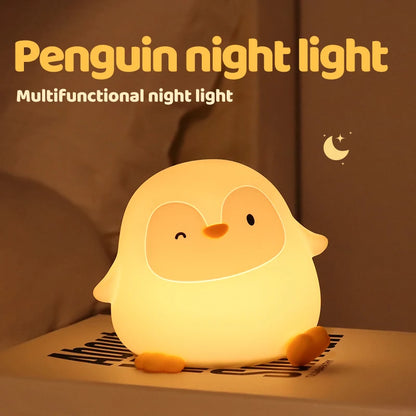 Silicone Night Light - Rechargeable Animal Night Lamp with Touch Sensor for Kids - ZOOMNSTORE