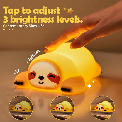 Silicone Night Light - Rechargeable Animal Night Lamp with Touch Sensor for Kids - ZOOMNSTORE