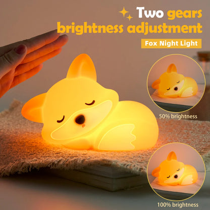 Silicone Night Light - Rechargeable Animal Night Lamp with Touch Sensor for Kids - ZOOMNSTORE