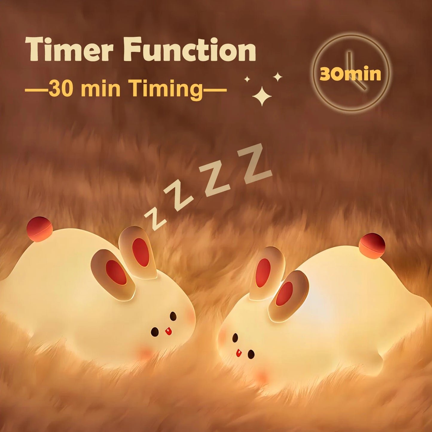 Silicone Night Light - Rechargeable Animal Night Lamp with Touch Sensor for Kids - ZOOMNSTORE