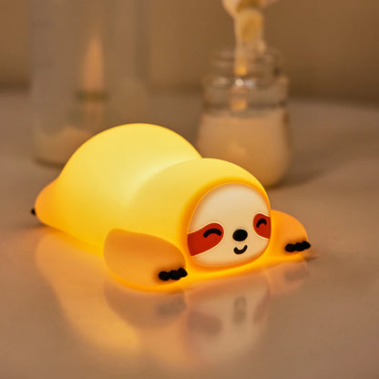 Silicone Night Light - Rechargeable Animal Night Lamp with Touch Sensor for Kids - ZOOMNSTORE