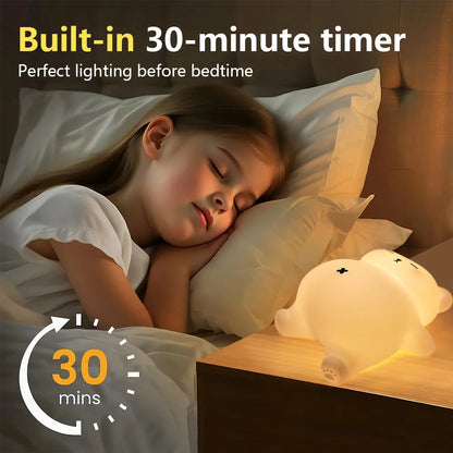 Silicone Night Light - Rechargeable Animal Night Lamp with Touch Sensor for Kids - ZOOMNSTORE