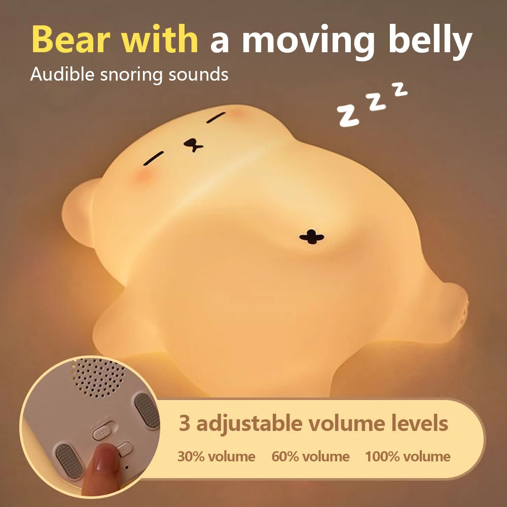 Silicone Night Light - Rechargeable Animal Night Lamp with Touch Sensor for Kids - ZOOMNSTORE