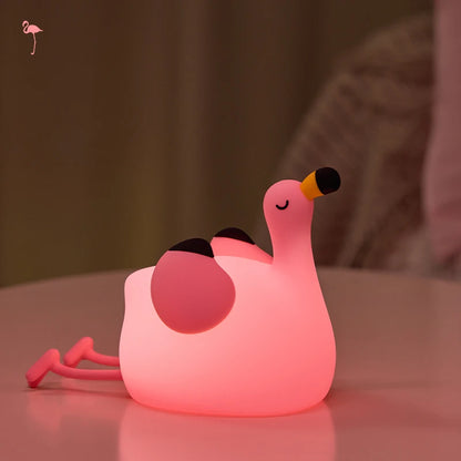 Silicone Night Light - Rechargeable Animal Night Lamp with Touch Sensor for Kids - ZOOMNSTORE