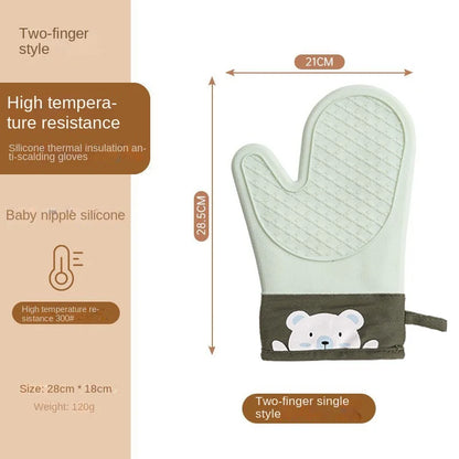 Silicone Oven Gloves – Heat Resistant Gloves with Non Slip Textured Grip for Baking - ZOOMNSTORE