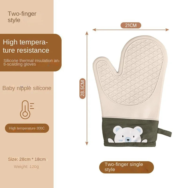 Silicone Oven Gloves – Heat Resistant Gloves with Non Slip Textured Grip for Baking - ZOOMNSTORE