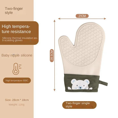 Silicone Oven Gloves – Heat Resistant Gloves with Non Slip Textured Grip for Baking - ZOOMNSTORE