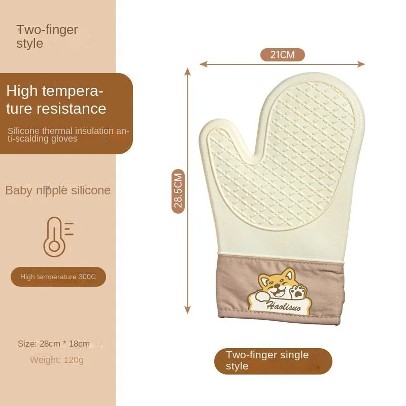 Silicone Oven Gloves – Heat Resistant Gloves with Non Slip Textured Grip for Baking - ZOOMNSTORE