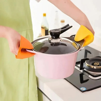 Silicone Oven Mitts - Heat Resistant Gloves | Non Slip Kitchen Gloves Set - ZOOMNSTORE