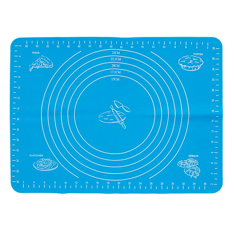 Silicone Pastry Mat | Non Stick Dough Rolling Pad - Eco Friendly Baking Mat 30x40cm - ZOOMNSTORE