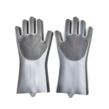 Silicone Pet Bathing Gloves - Dog  Cat Shampoo Brush - ZOOMNSTORE