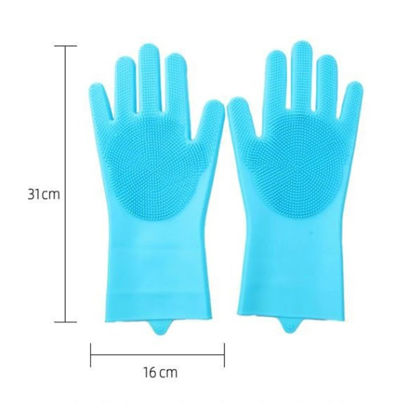 Silicone Pet Bathing Gloves - Dog  Cat Shampoo Brush - ZOOMNSTORE