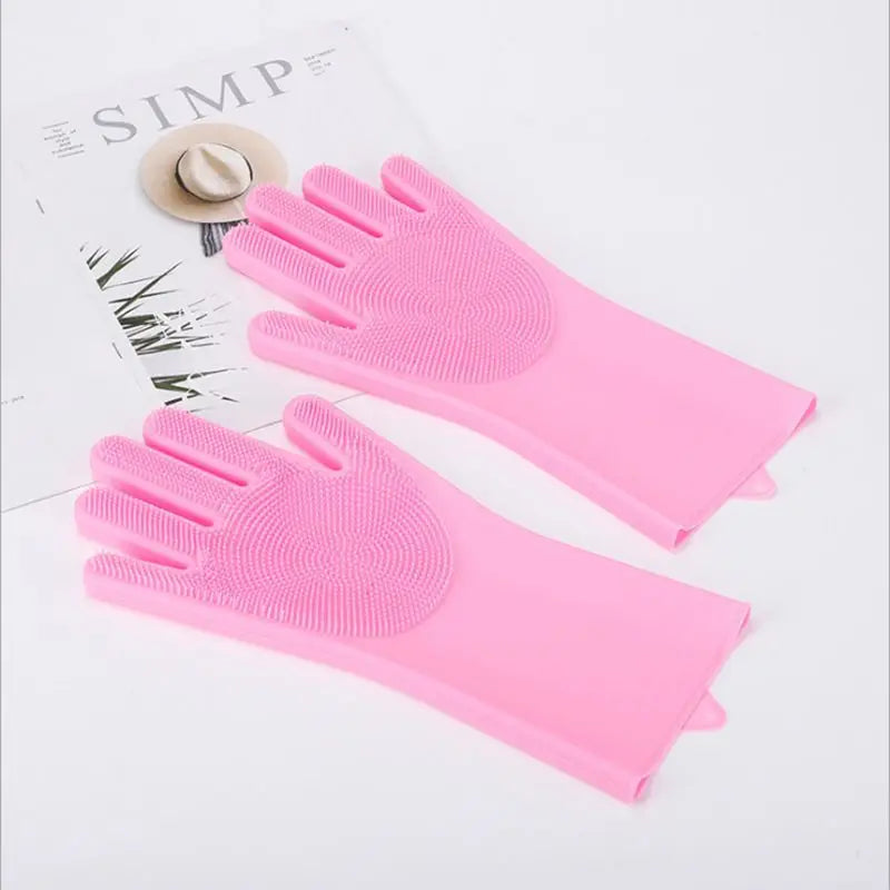 Silicone Pet Bathing Gloves - Dog  Cat Shampoo Brush - ZOOMNSTORE