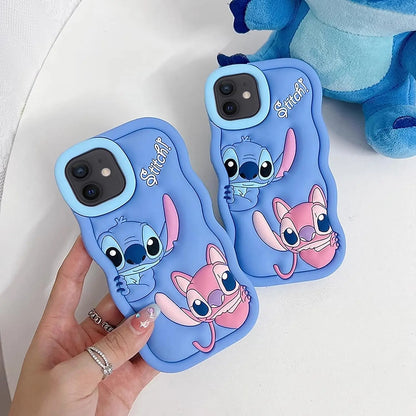 Silicone Wave Stitch Soft Case for iPhone 11-16 Pro Max Mini SE - ZOOMNSTORE