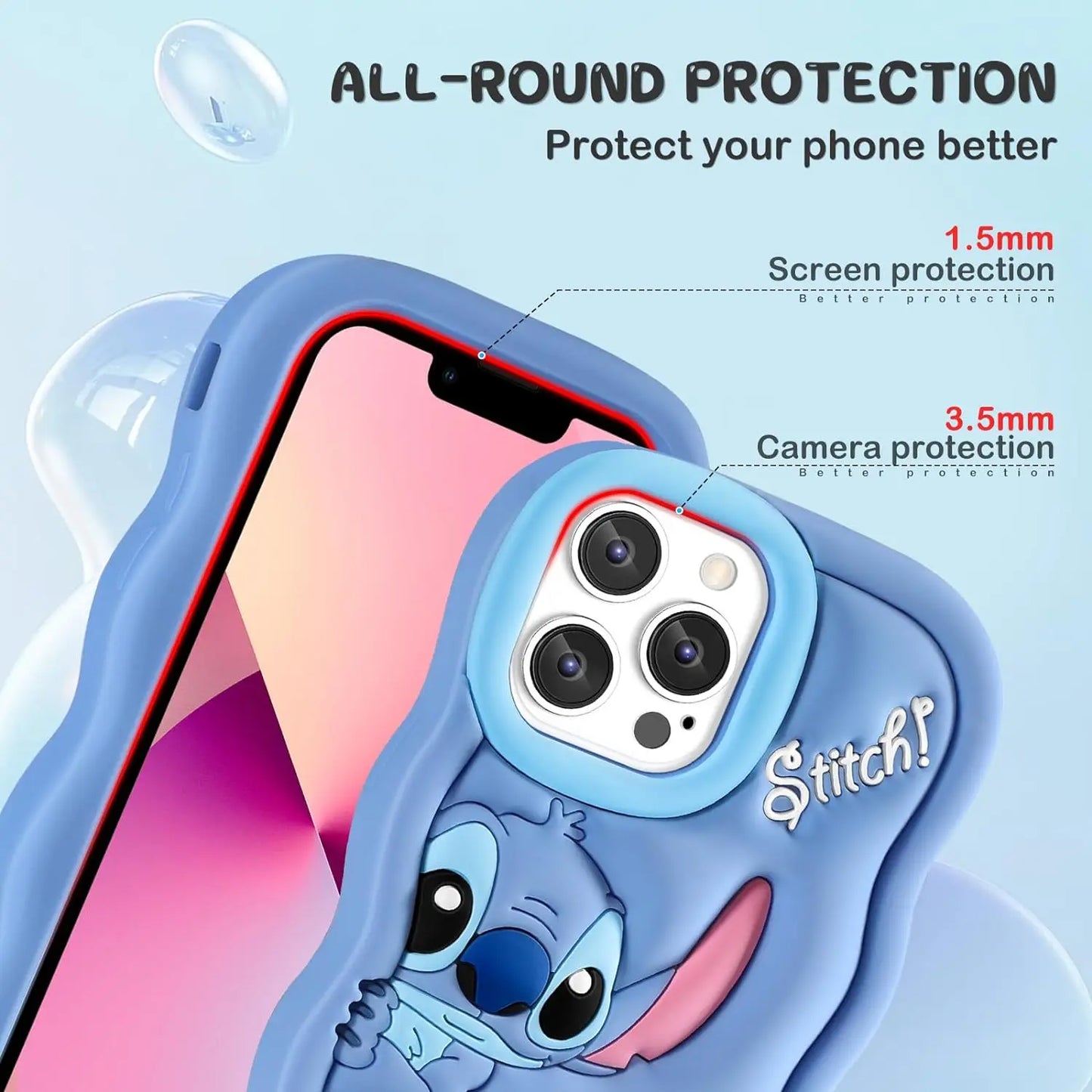 Silicone Wave Stitch Soft Case for iPhone 11-16 Pro Max Mini SE - ZOOMNSTORE