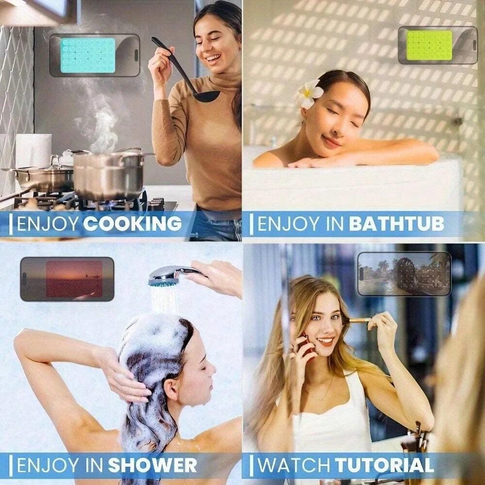 Silicone Suction Cup Phone Mount Hands-Free Mobile Stand Airplane Travel Essential Compatible with Any Smartphone - ZOOMNSTORE